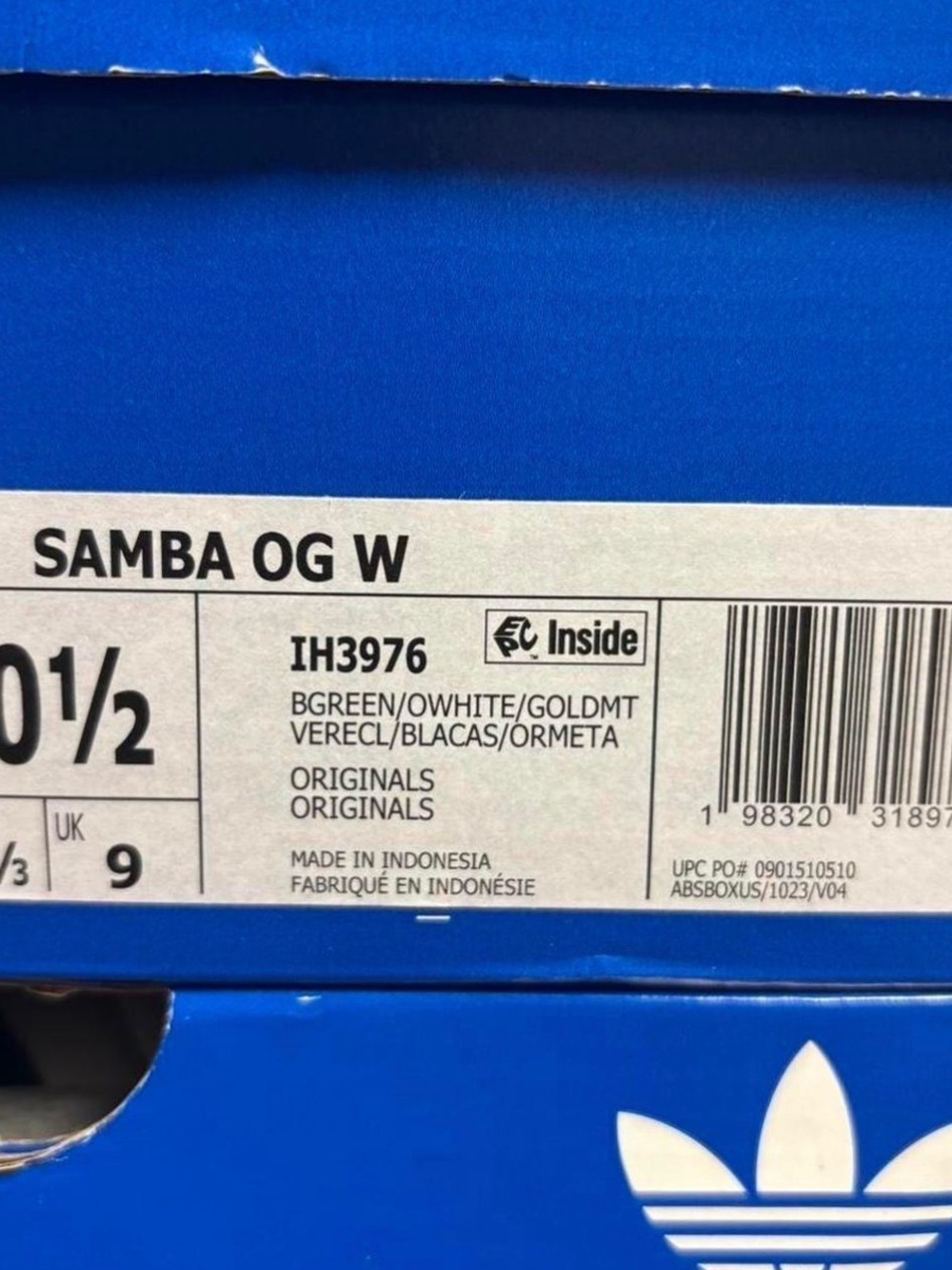 adidas Samba OG W in Bright Green - Picture 9 of 9